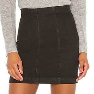 Free People Modern Femme Black StretchyPaneled Mini Skirt 2